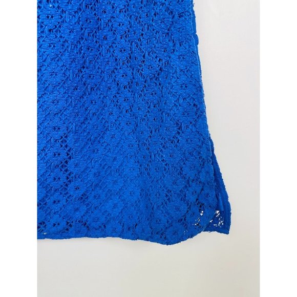 A New Day Women's Dress Small Crochet Midi Halter Blue Sleeveless Sundress New - Picture 6 of 15